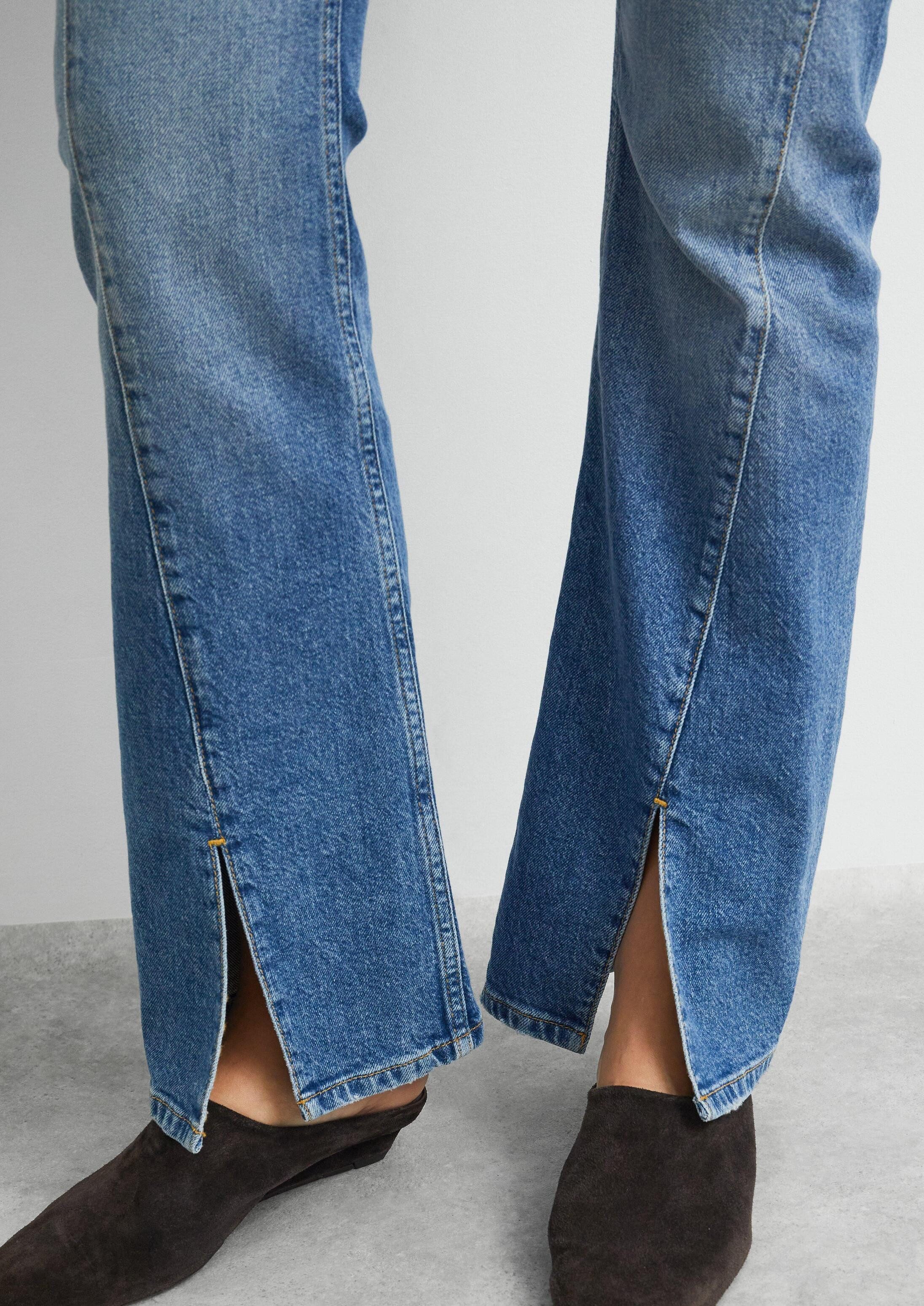 comma Bootcut-Jeans Jeans-Hose EMMA - Flared Leg Jeans mit Schlitz
