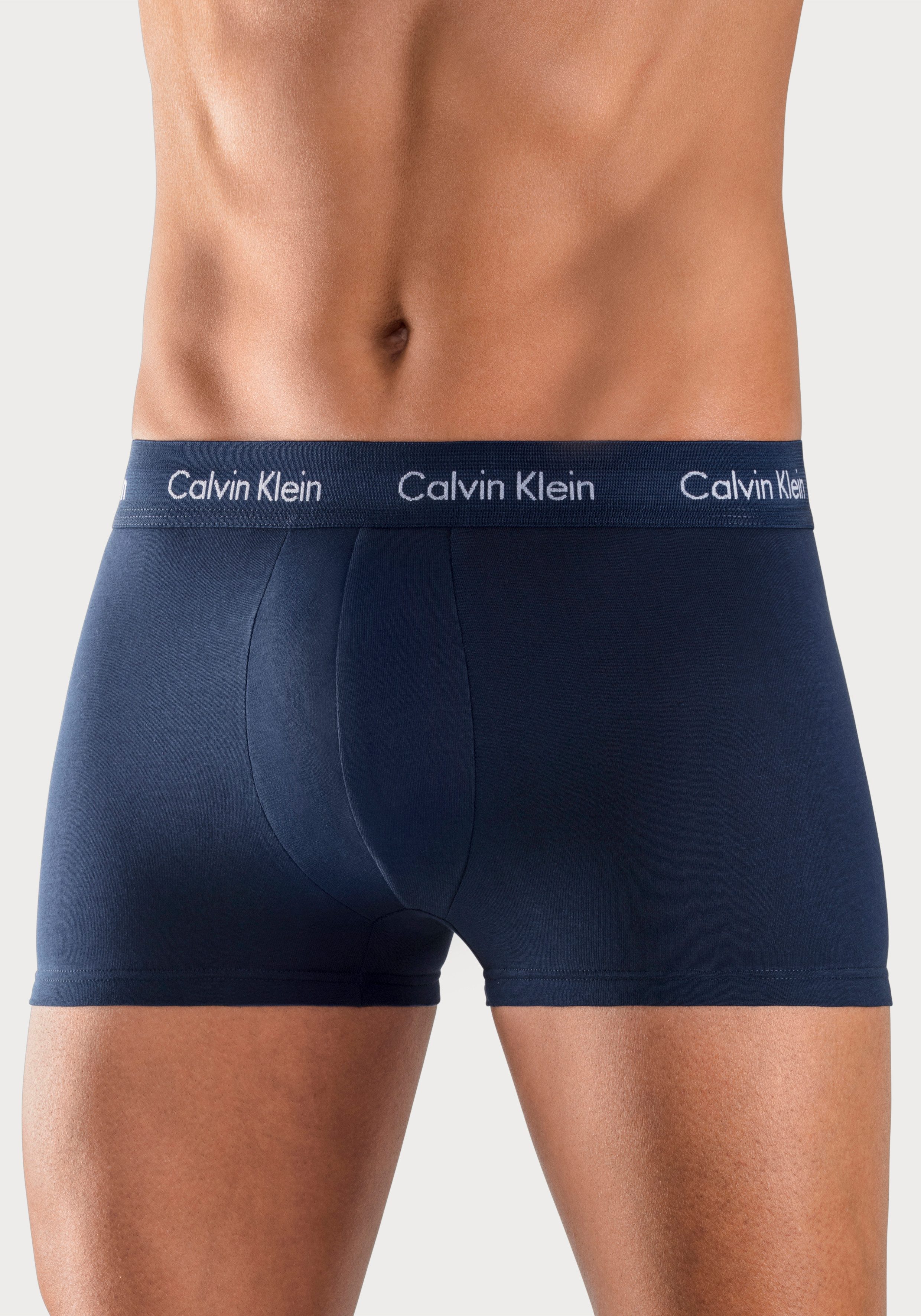 Calvin Klein Underwear Trunk CK TRUNK 3 PACK (3-St) in blautönen mit Logo-Elastikbund