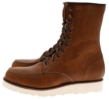 Sendra Boots MILLES CUNA HIGH Braun Stiefelette Rahmengenähte Moc-Toe Schnürstiefel