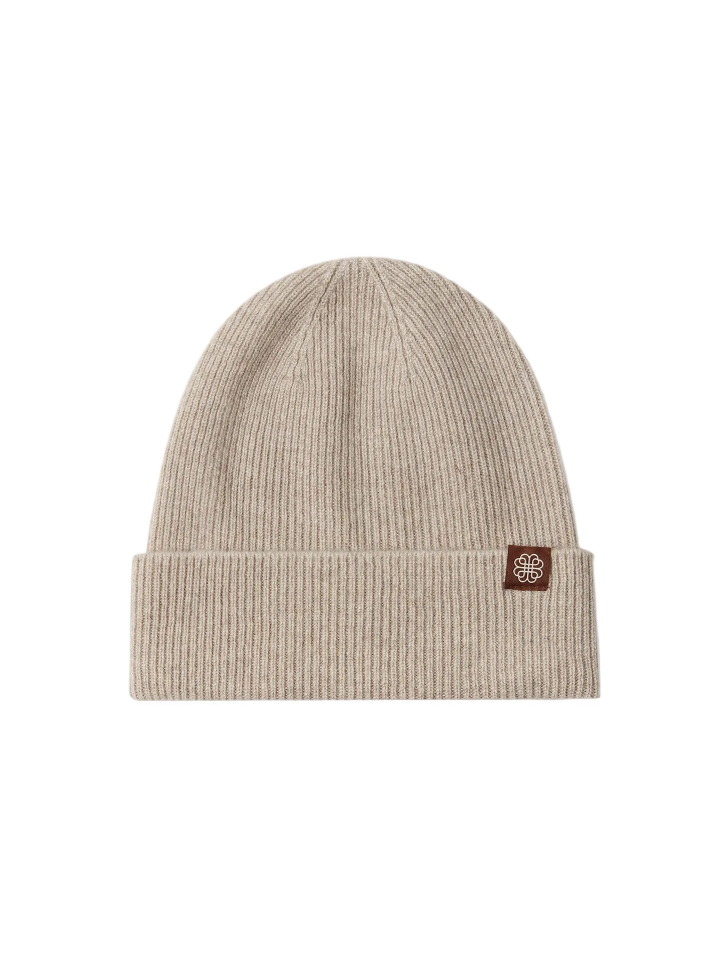 Beanie Rippenstrick Kaschmir Mütze
