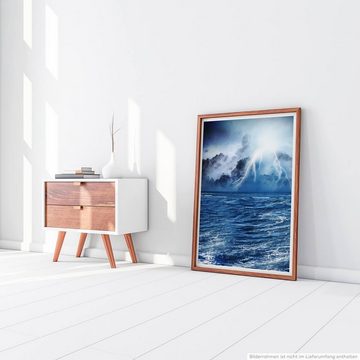 Sinus Art Poster Landschaftsfotografie 60x90cm Poster Dunkler Himmel über stürmischer See