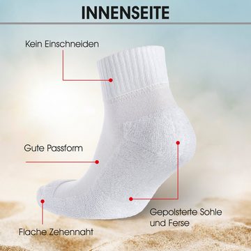 NAHLE Funktionssocken Arbeitssocken für Damen und Herren Wandersocken Multifunktionssocken (12-Paar, 12 Paar) mit extra starker Polsterung, atmungsaktiv - kein Schwitzen