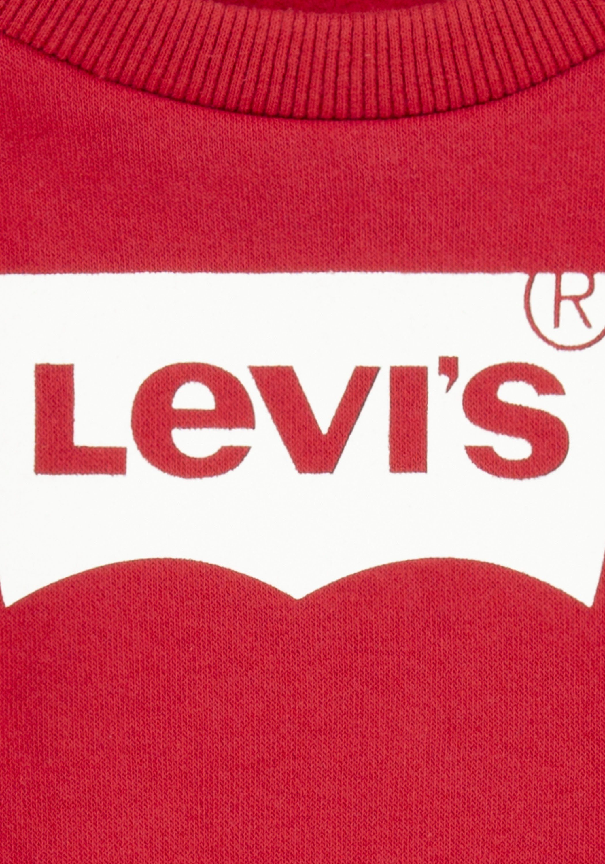 Sweatshirt UNISEX BATWING SWEATSHIRT LEVIS Levi's® CREWNECK Kids RED/WHITE