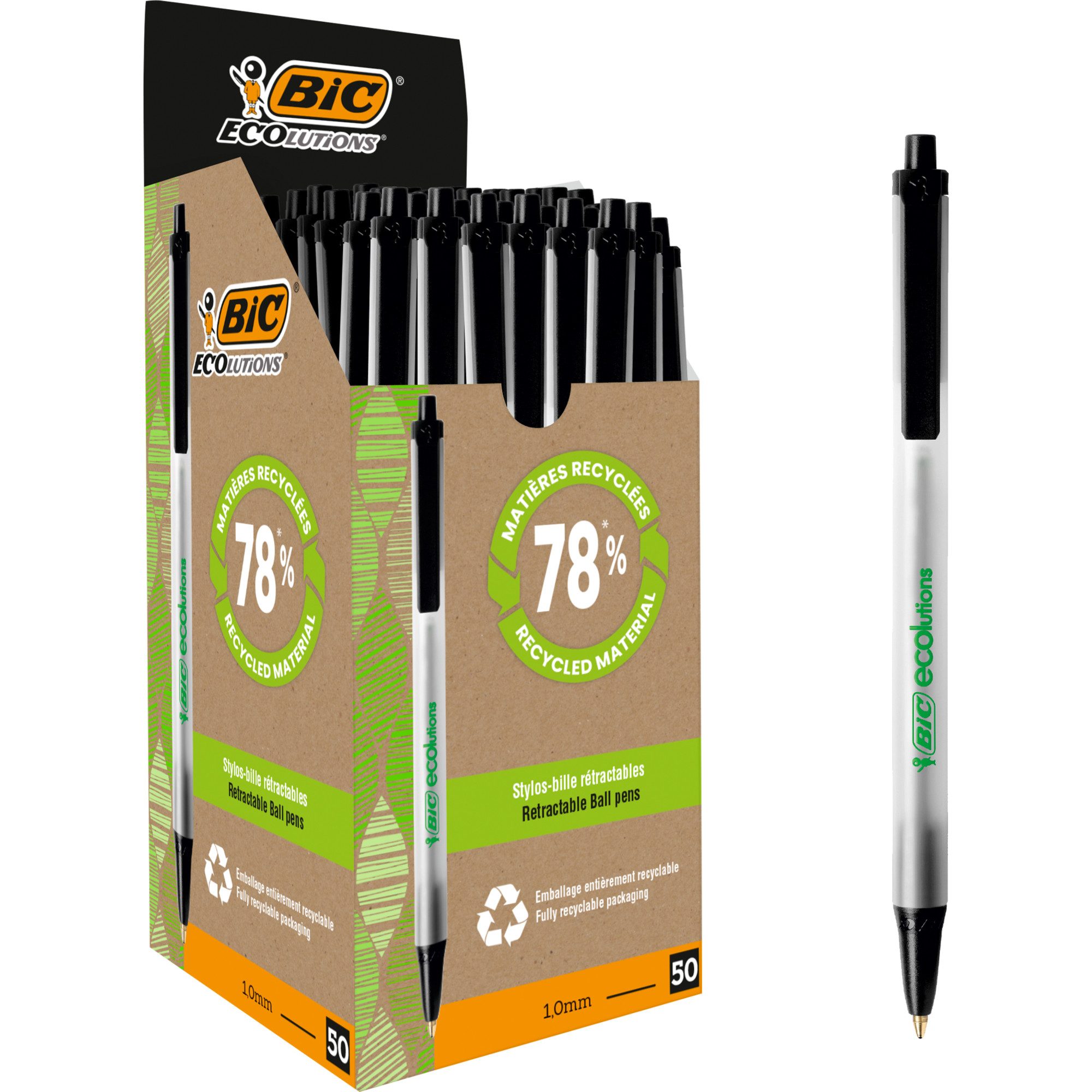 VELOFLEX Kugelschreiber VeloflexKugelschreiber ECOlutions Clic Stic 0,4mm schwarz
