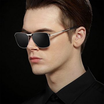 FIDDY Sonnenbrille Herren-Polarisierte Sonnenbrille mit verspiegelten Gläsern (1-St)