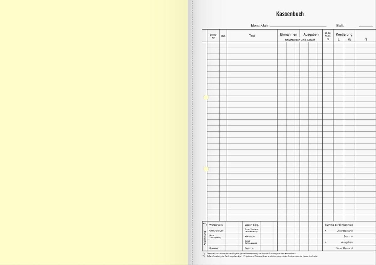Thumbnail - König & Ebhardt Formularblock Formularbuch Kassenbuch A4 selbstdurchschreibend VE=2x50 Blatt