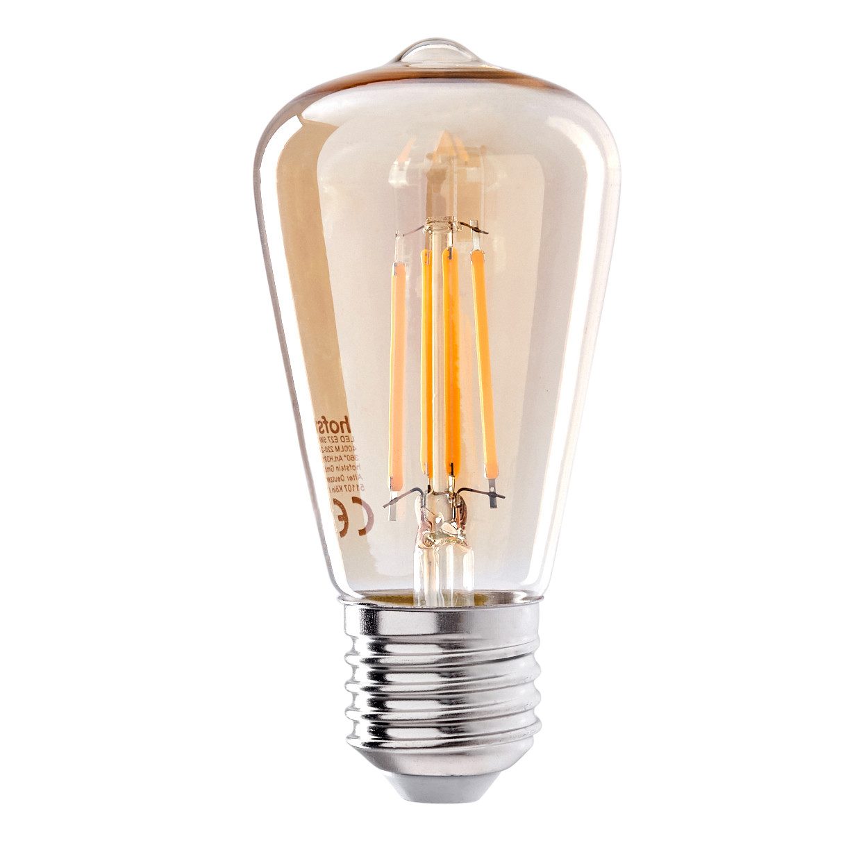 hofstein LED-Leuchtmittel 5er Set Glühbirne Extra Warmweiß 5 Watt 400 Lumen, E27, 2200 Kelvin, Filament
