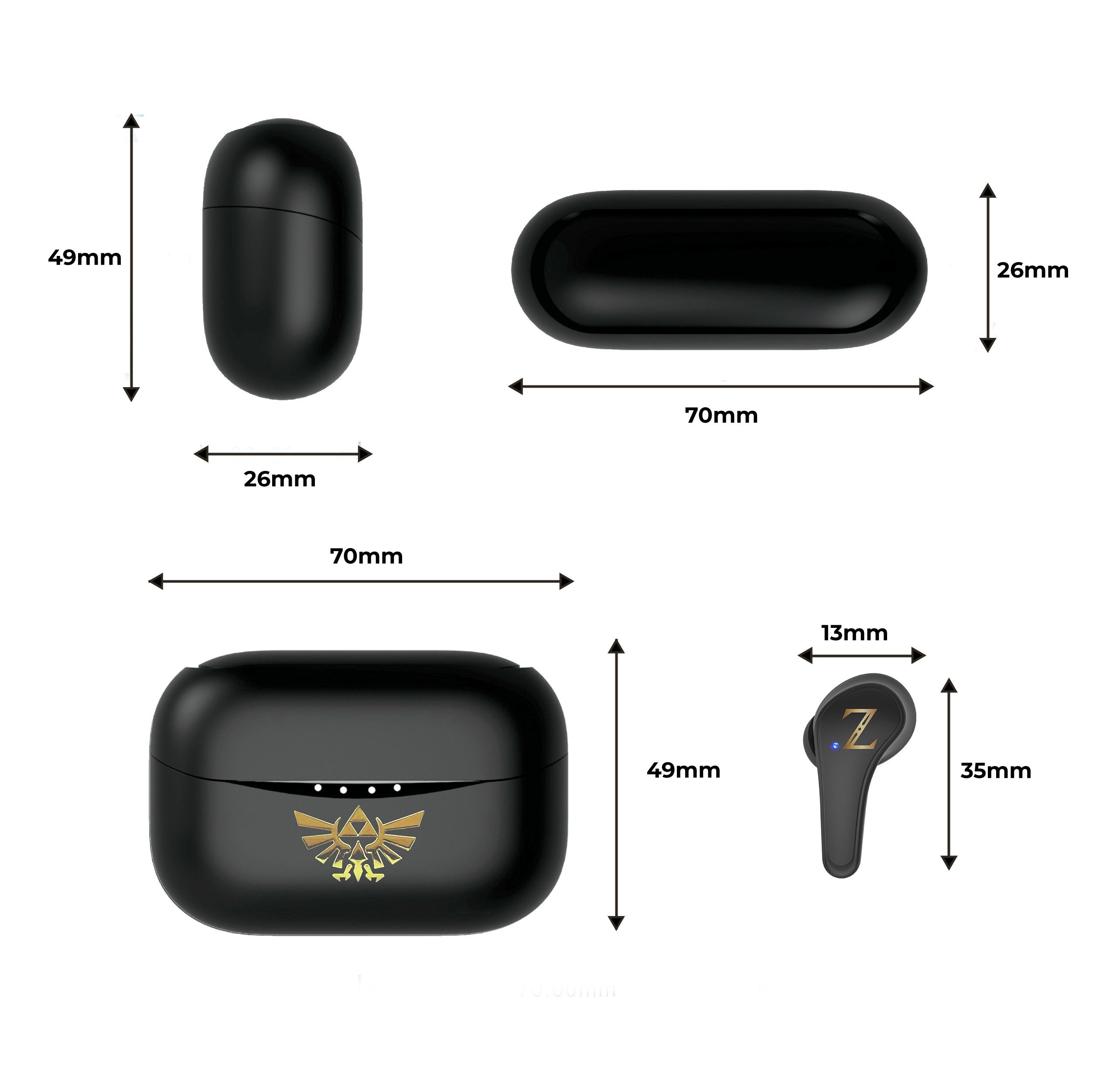 OTL Bluetooth-Kopfhörer V5.0 Zelda mit leichtes Ladebox (True Wireless, Bluetooth-Kopfhörer Gewicht)
