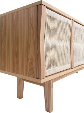 Woodman Sideboard Lidia, mit Türenfronten aus geflochtenem nartürlichem Hanfseil, Breite 180 cm