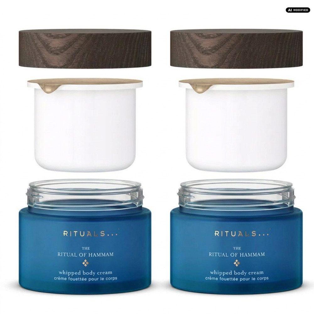 Rituals Körpercreme Rituals Hammam Whipped Body Cream Refill 2er Set, 1-tlg., Praktisches Vorteilspack mit zwei Nachfüllungen