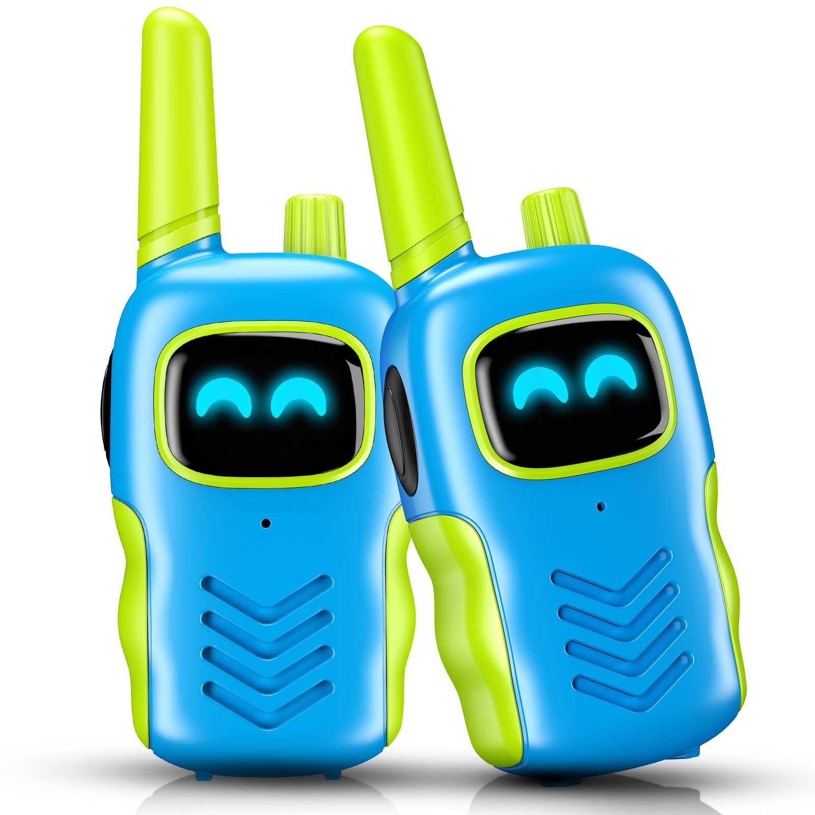 Wootoy Walkie Talkie Funkgeräte Kinder Roboter-Walkie-Talkies Spielzeug, (mit Reichweite von bis zu ca. 300 m unter geeigneten Bedingungen, 2-St., Push-to-Talk-Bedienung unkomplizierte Nutzung für Kinder ab 3 Jahren), in Geschenkbox ideal für Indoor- und Outdoor-Abenteuer