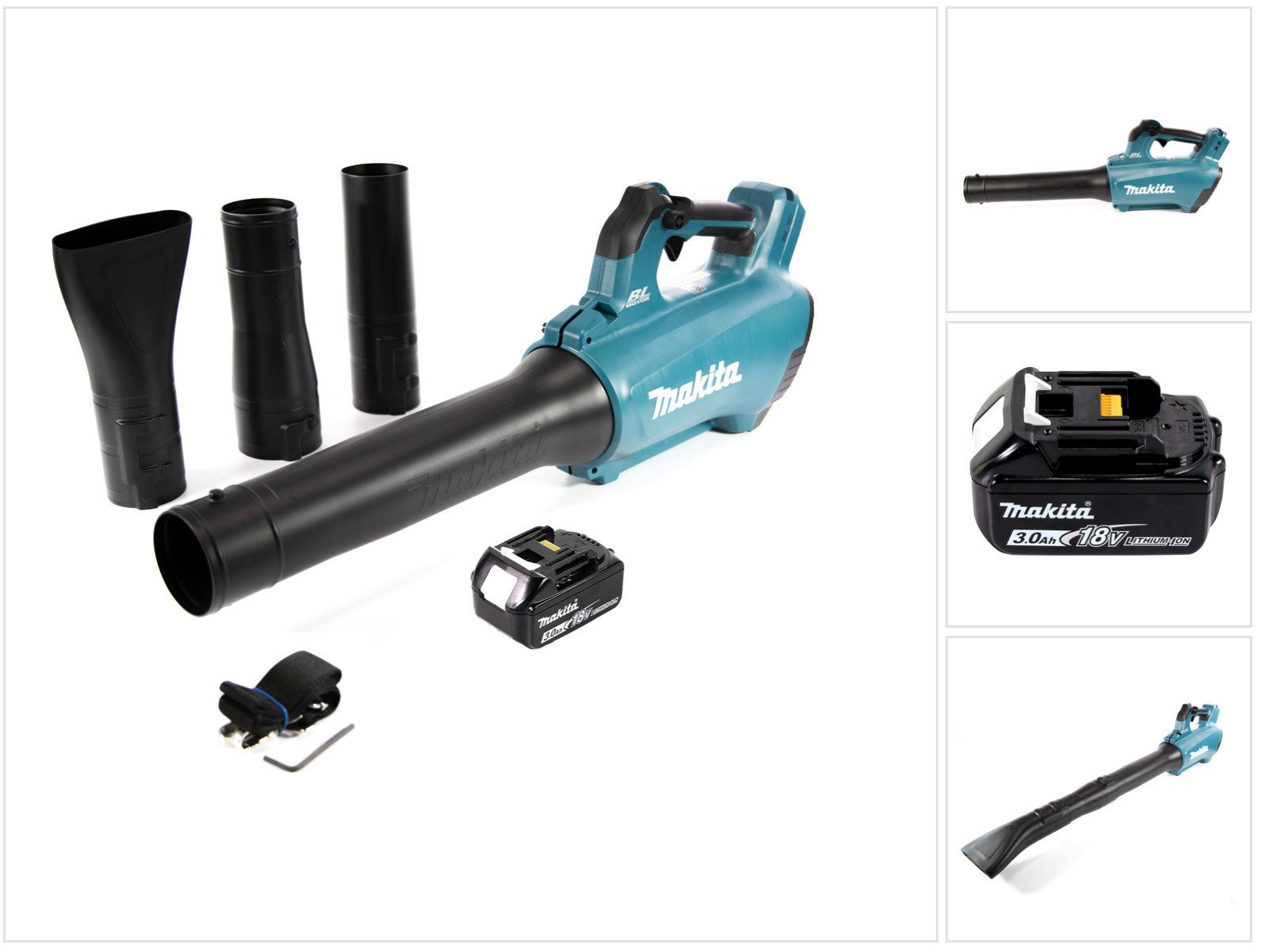 Makita Akku-Laubbläser DUB 184 F1 18 V Brushless + 1x Akku 3,0 Ah - ohne Ladegerät