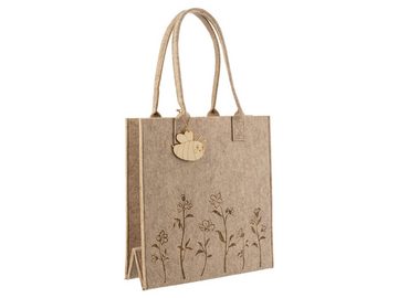 NOOR LIVING Shopper Filztasche Shopper 32124 Blumenwiese (1-tlg), Bienenanhänger