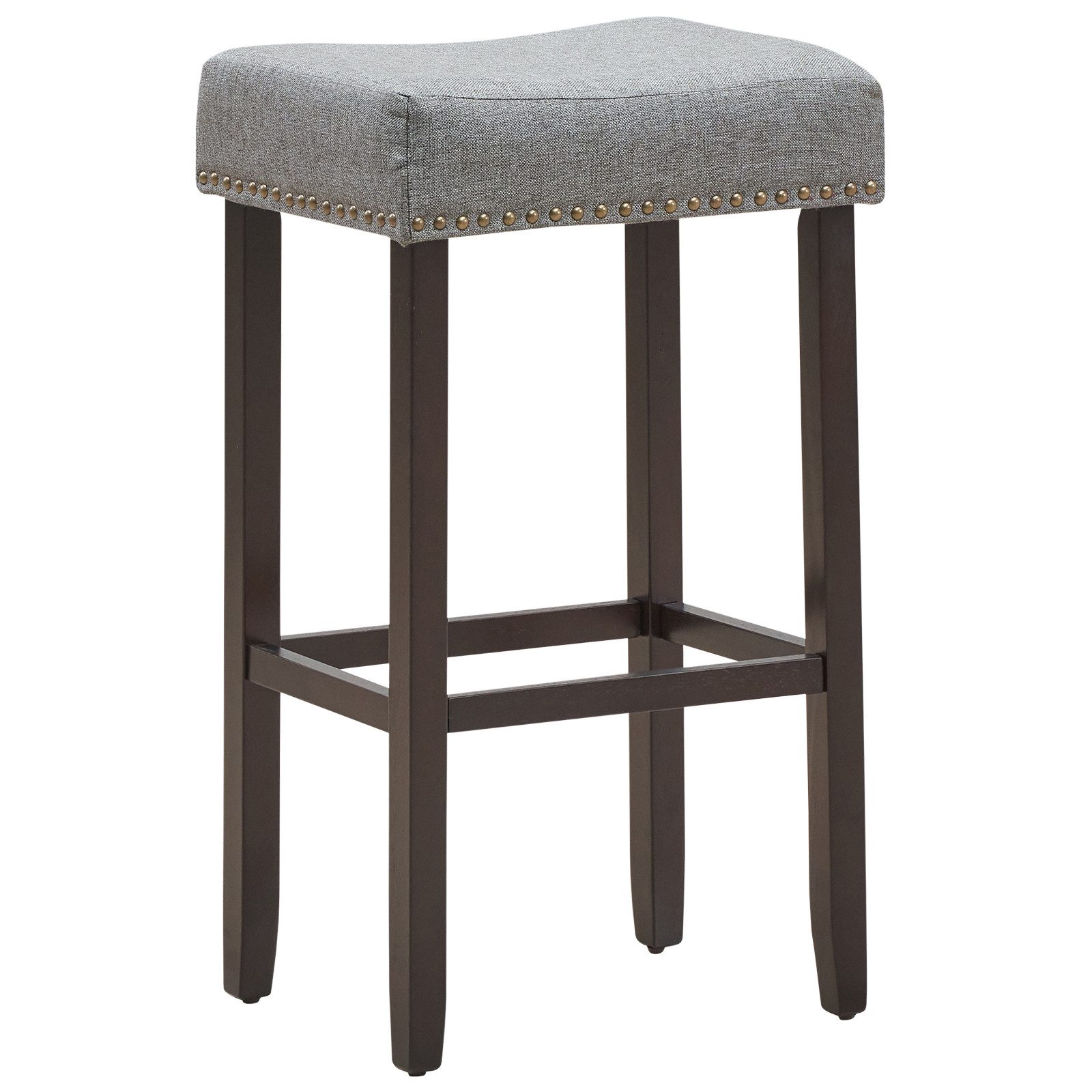 COSTWAY Barhocker (2 St), 2er Set, mit Fußstütze, Sitzhöhe 74cm, bis 120kg