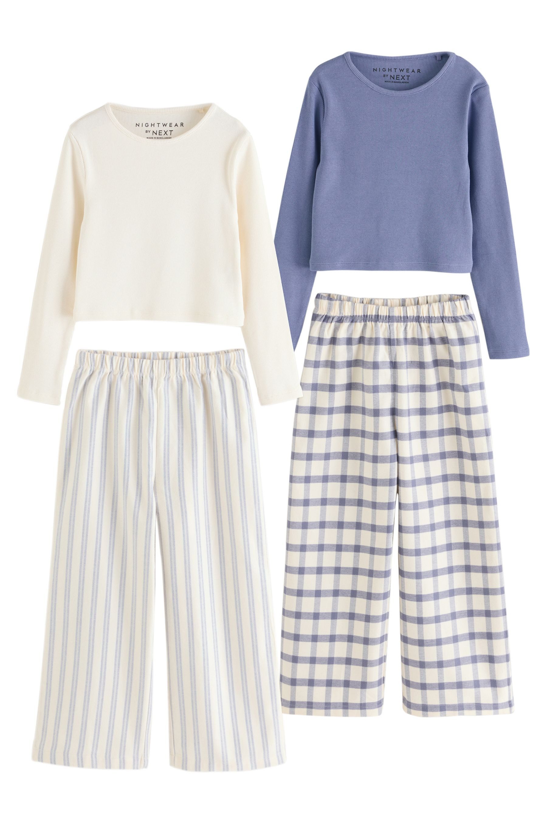 Next Pyjama Schlafanzughosen aus Webmaterial im 2er-Pack (4 tlg)