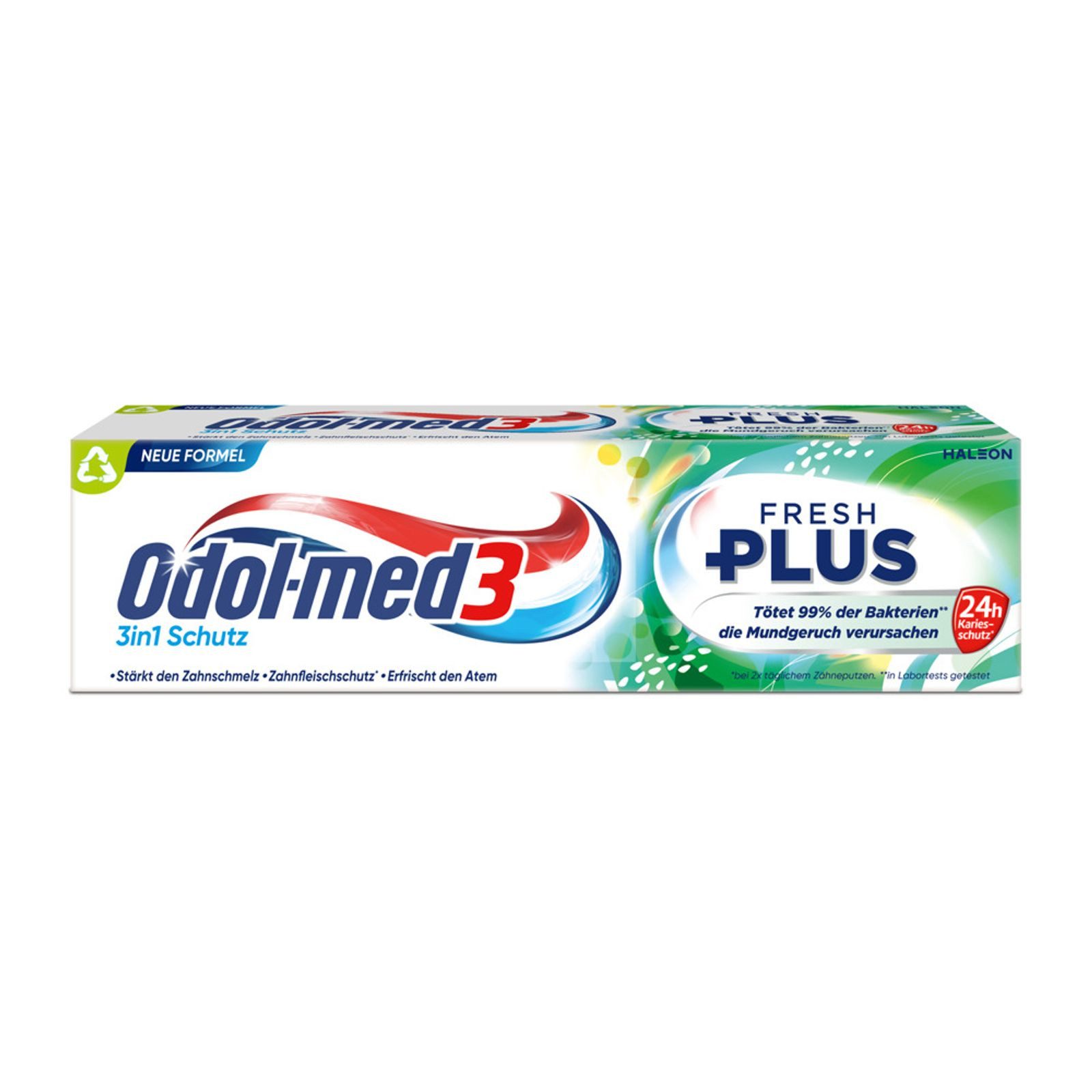 HALEON Zahnpasta Odol-med3 Zahncreme Fresh Plus 12x75ml Zahnpasta Familienpack Vorrat