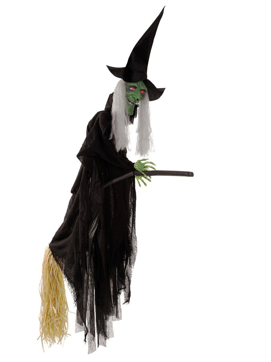 Metamorph Dekofigur Animierte hässliche Hexe, Halloween Deko für die Decke - mit Licht, Sound & Bewegung