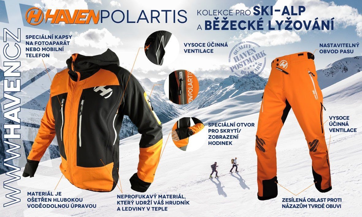 HAVEN -,Langlauf -,Wander Winterhose, HAVEN Hose Ski Polartis Skihose -, Orange