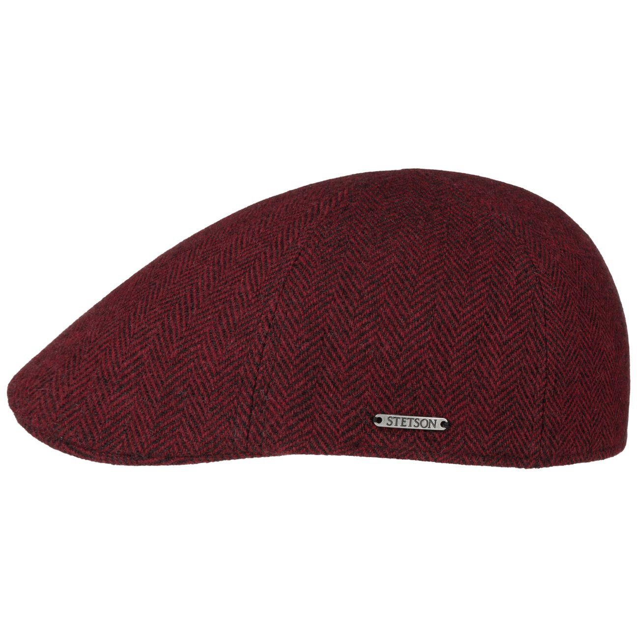 dunkelrot mit Flat Cap Schirm (1-St) Flatcap Stetson