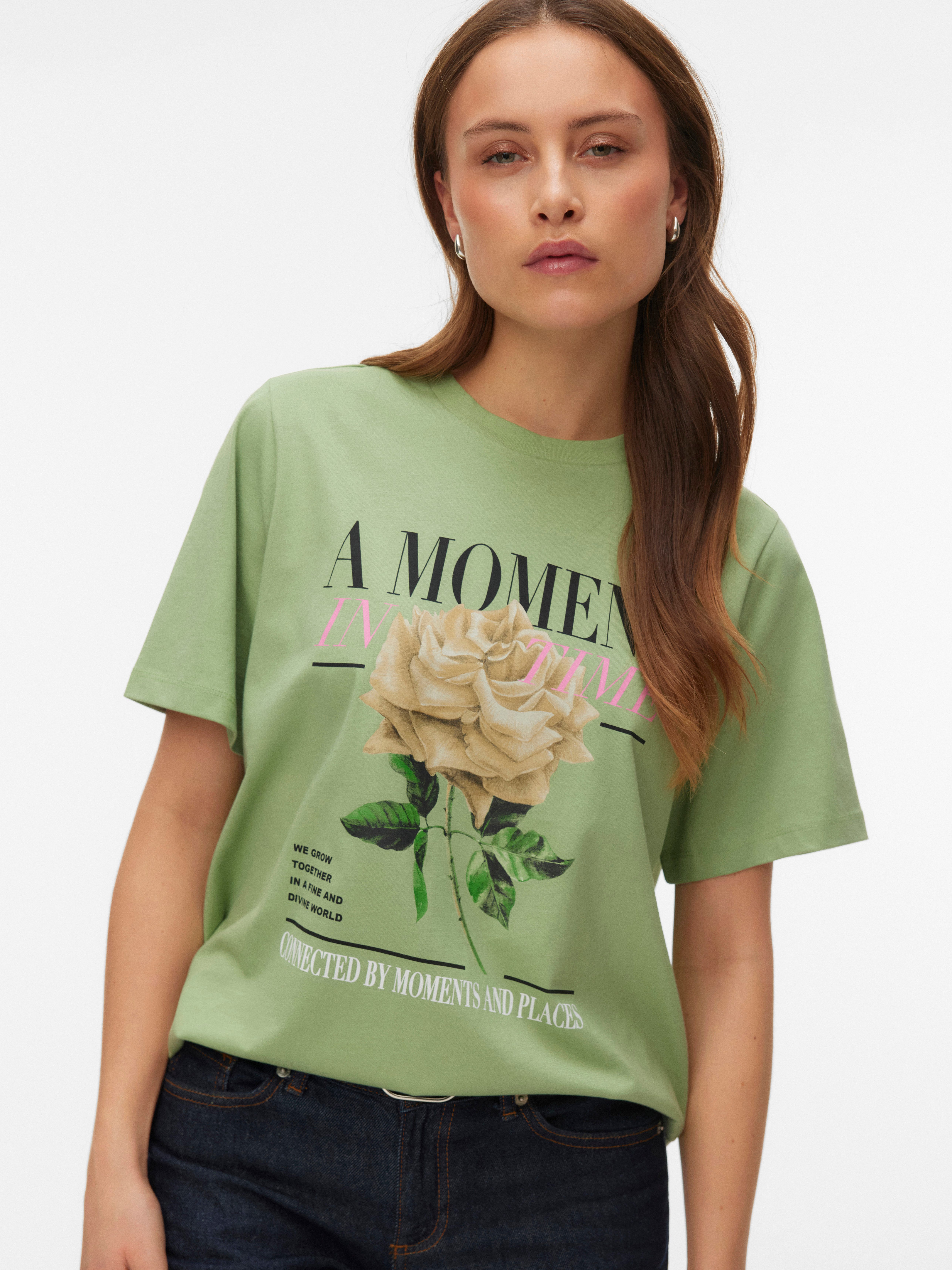 Vero Moda Kurzarmshirt VMURENA CATY SS TOP BOX JRS mit floralem Print günstig online kaufen