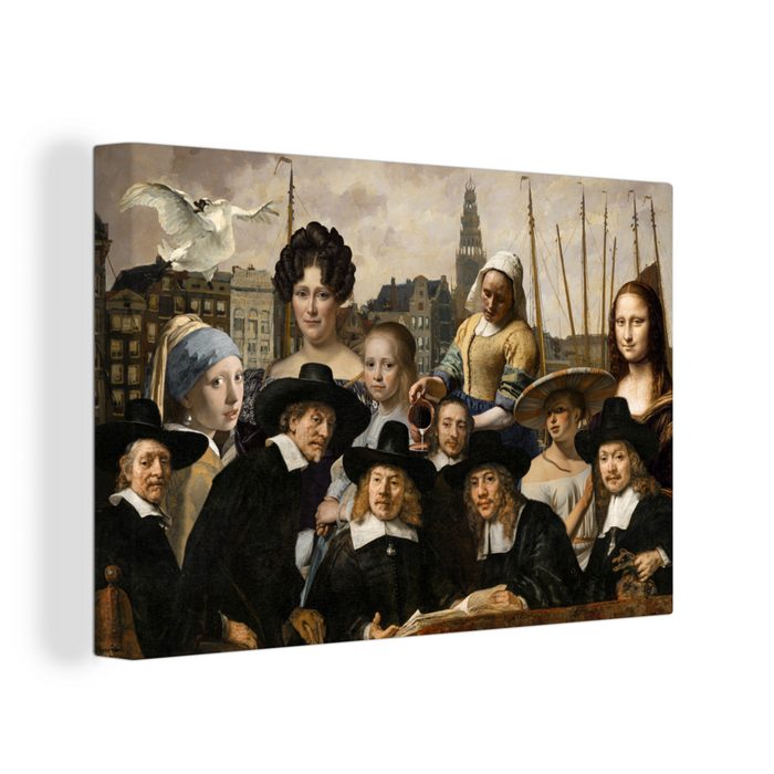 OneMillionCanvasses® Gemälde Collage - Malerei - Alte Meister (1 St) Wandbild Leinwandbilder Aufhängefertig Wanddeko