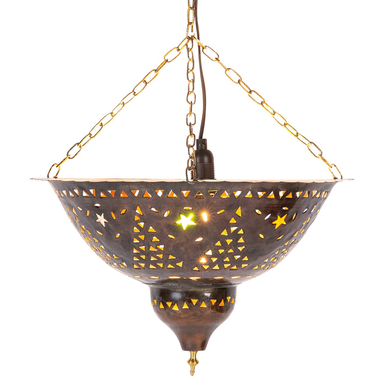 Marrakesch Orient & Mediterran Interior Deckenleuchte Orientalische Lampe Pendelleuchte Rostfarben Atra