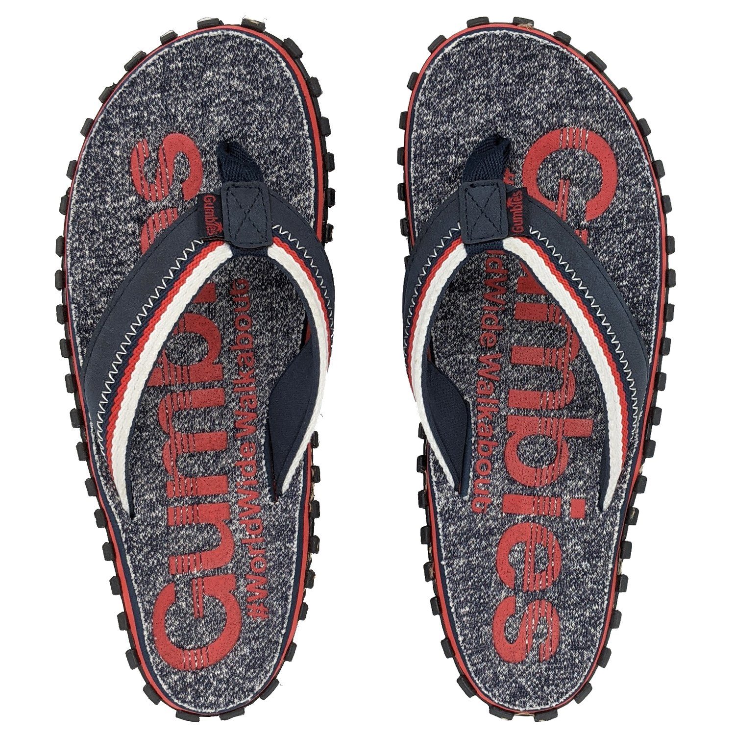 Gumbies Cairns in Red T-Strap-Zehentrenner Hergestellt aus recycelten Materialien