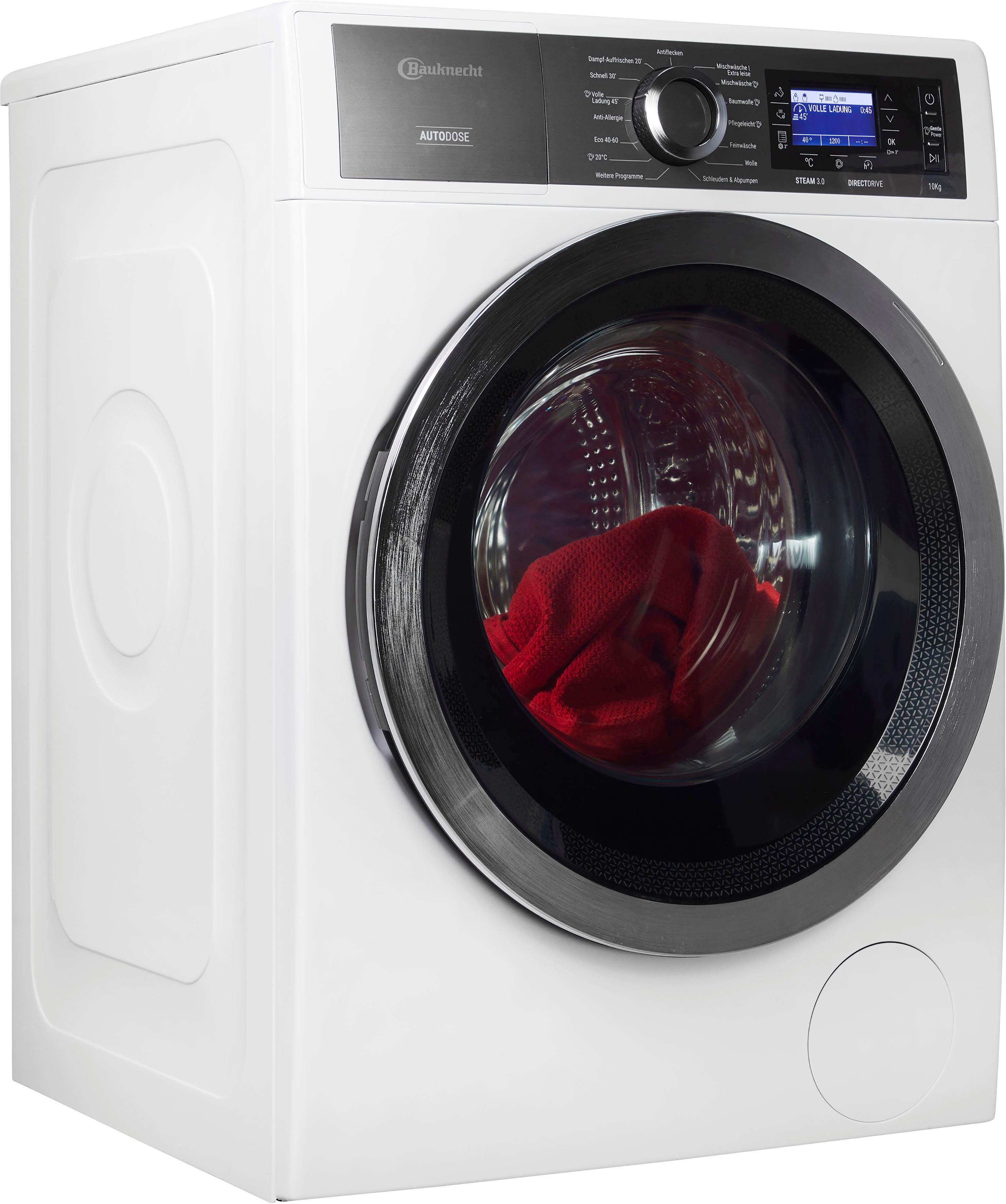 BAUKNECHT Waschmaschine B8 09AD SILENCE DE, 10 kg, 1400 U/min, Gentle Power-Technologie, Auto Dose, Vollwasserschutz