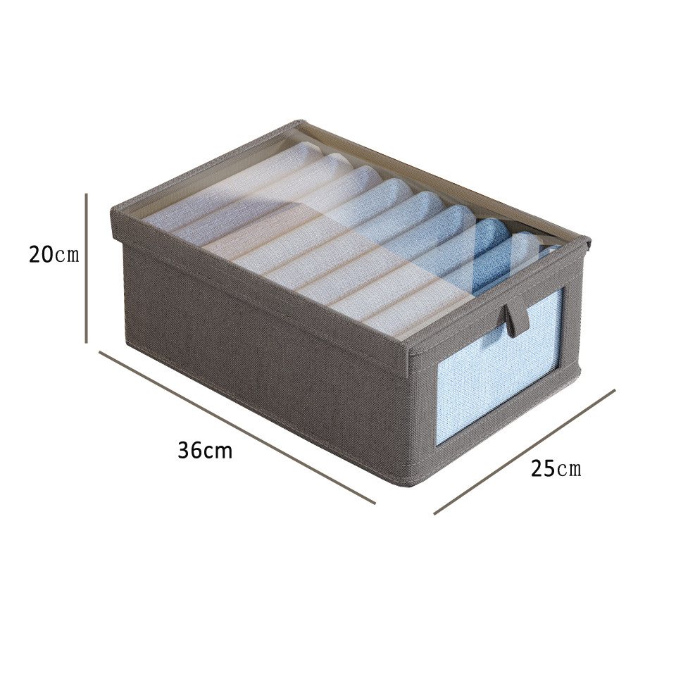 Thumbnail - Coonoor Aufbewahrungsbox Faltbare Aufbewahrungsbox, Mit transparentem Deckel, Kleiderschrank-Organisation zu Hause, Klei...