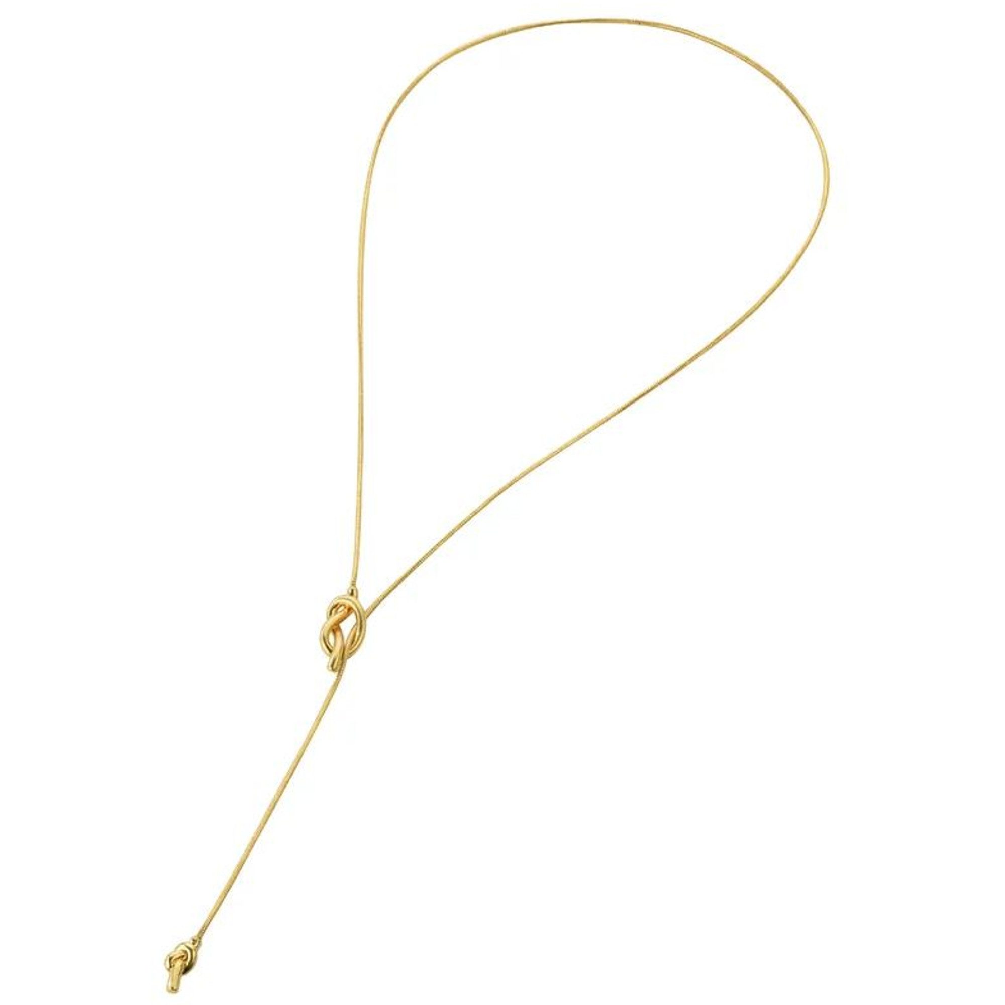 KARMA Lange Kette Pulloverkette 65 cm Gold Damen Edelstahl vergoldet (Geschenk für Frauen, Damenhalskette modern), Halskette Hypoallergen Wasserfest