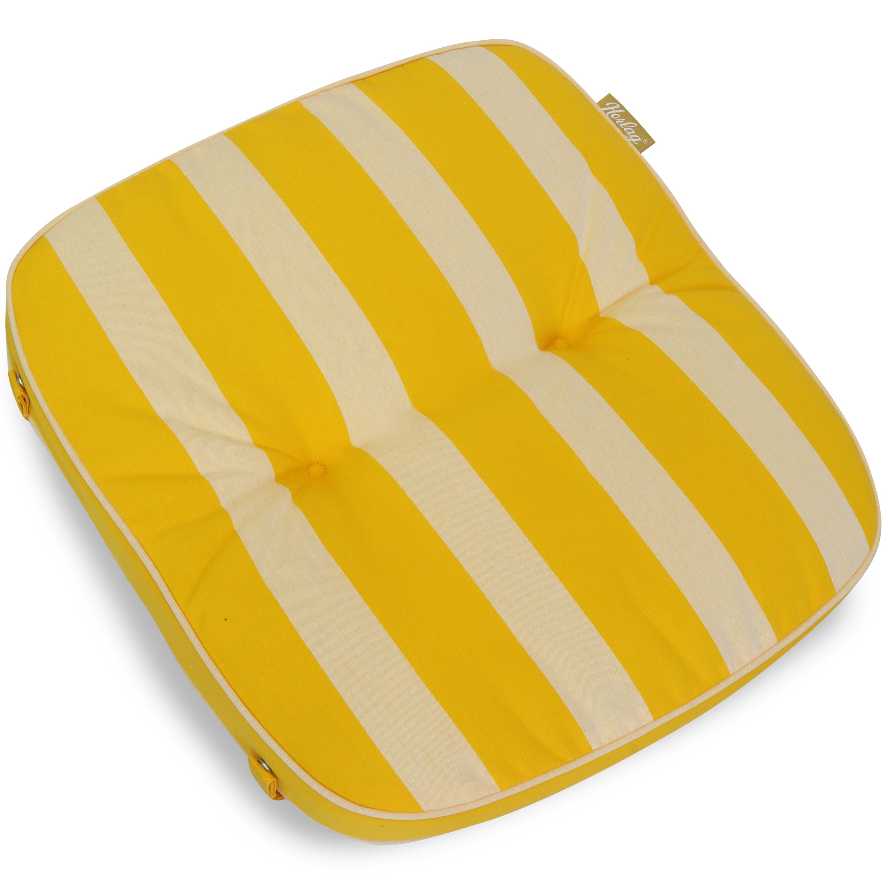 Herlag Hockerauflage Tilly Sitzpolster, 55x50x9cm Blockstreifen Gelb-Gestreift Fleckschutz