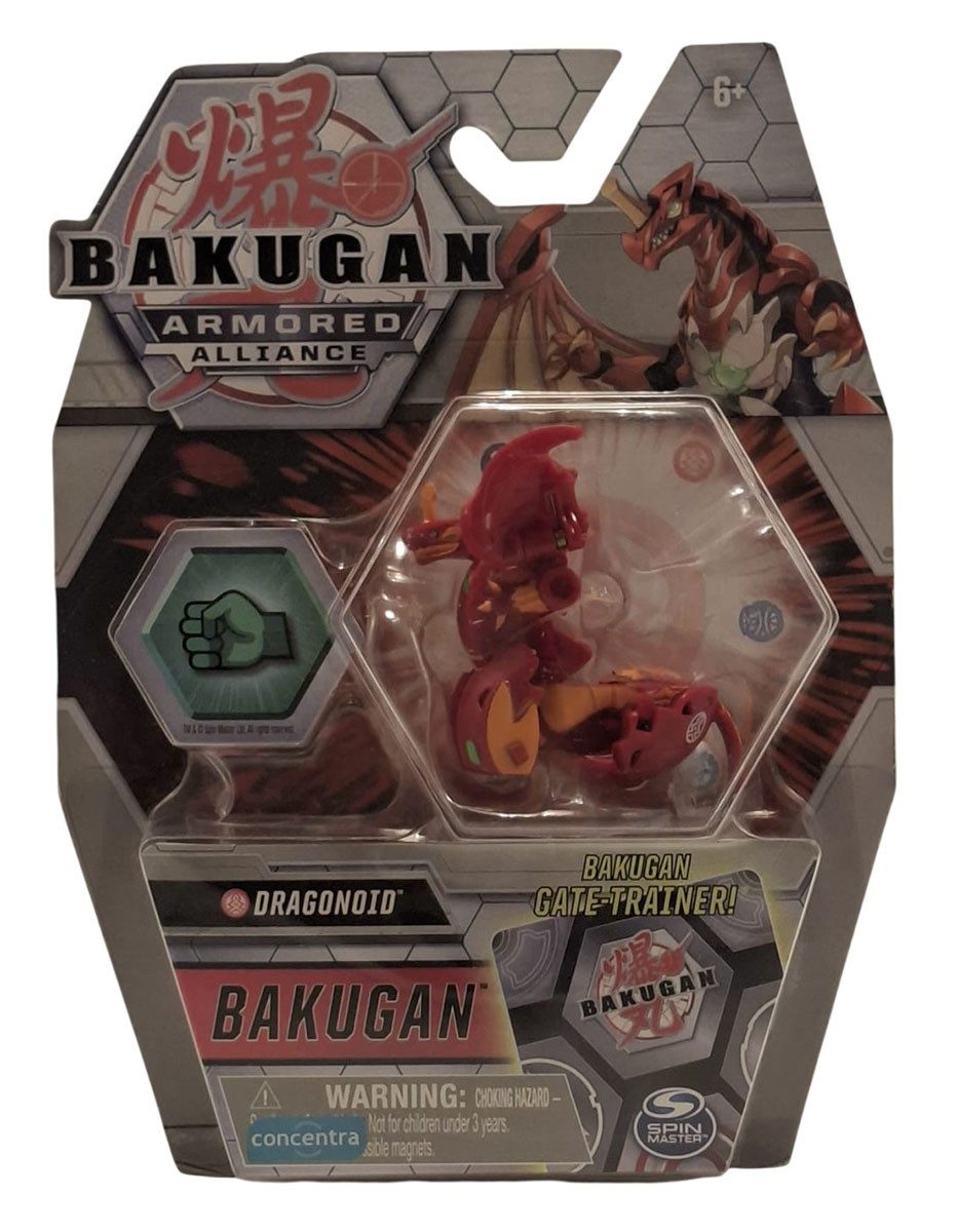 Spin Master Spielfigur Bakugan Armored Alliance, Dragonoid rot, Transformierbare Figur mit G