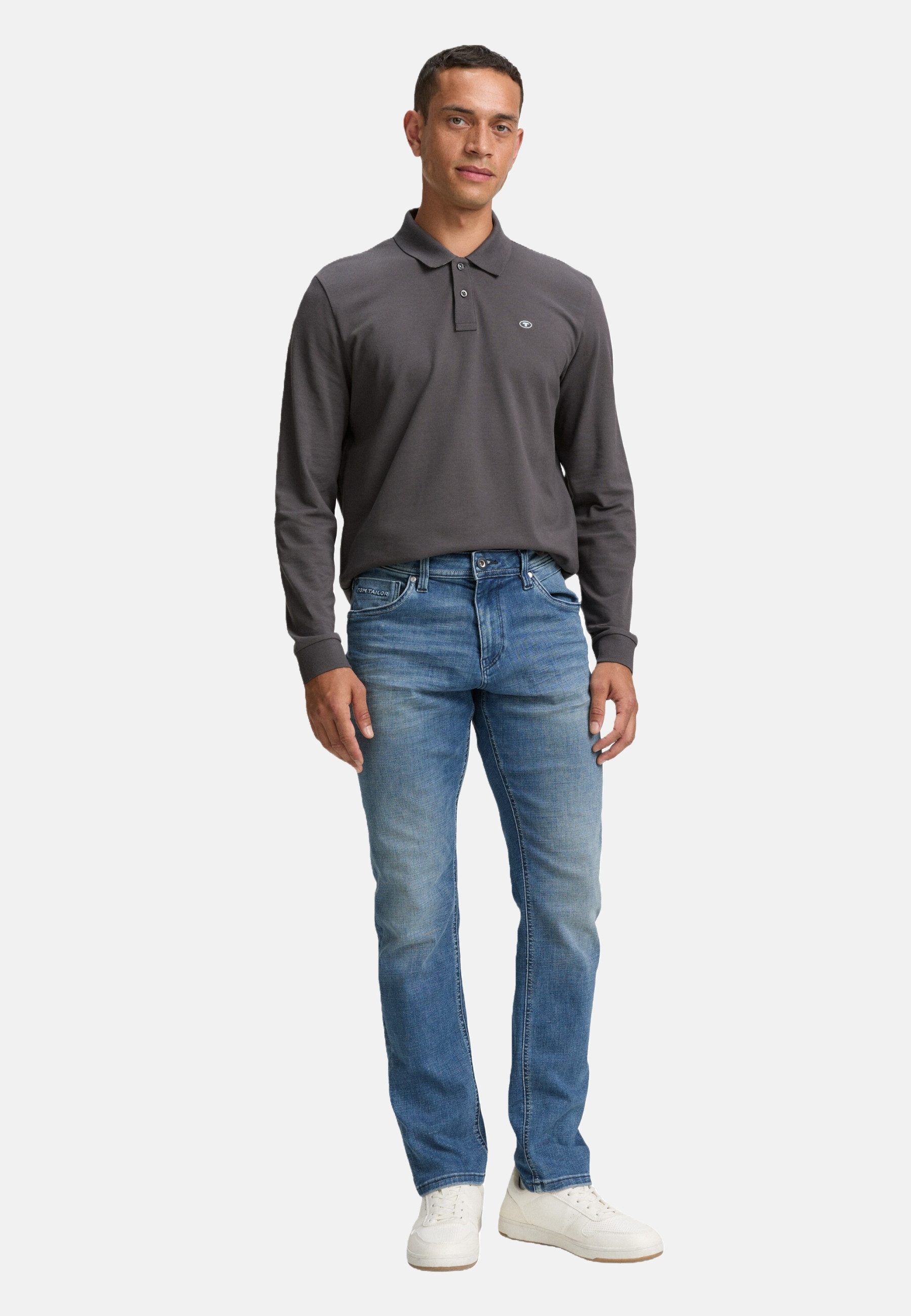 TOM TAILOR Poloshirt Poloshirt Langarmshirt mit Polokragen (1-tlg., 1) günstig online kaufen