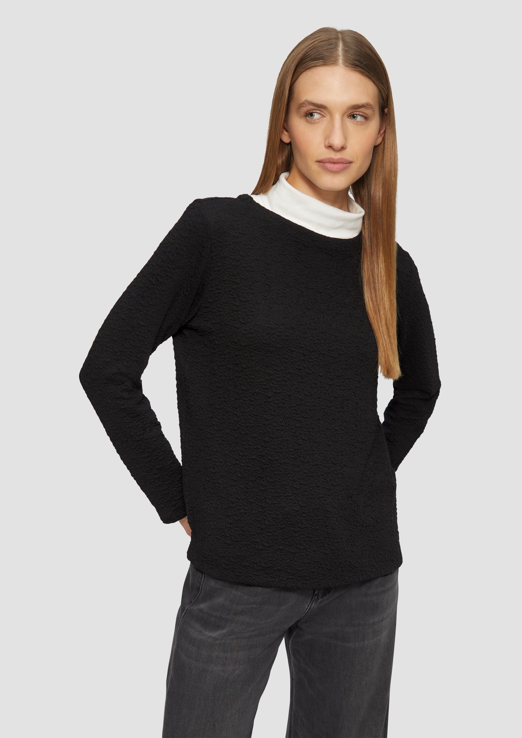 s.Oliver Sweatshirt Sweatshirt Strukturiertes Sweatshirt mit günstig online kaufen