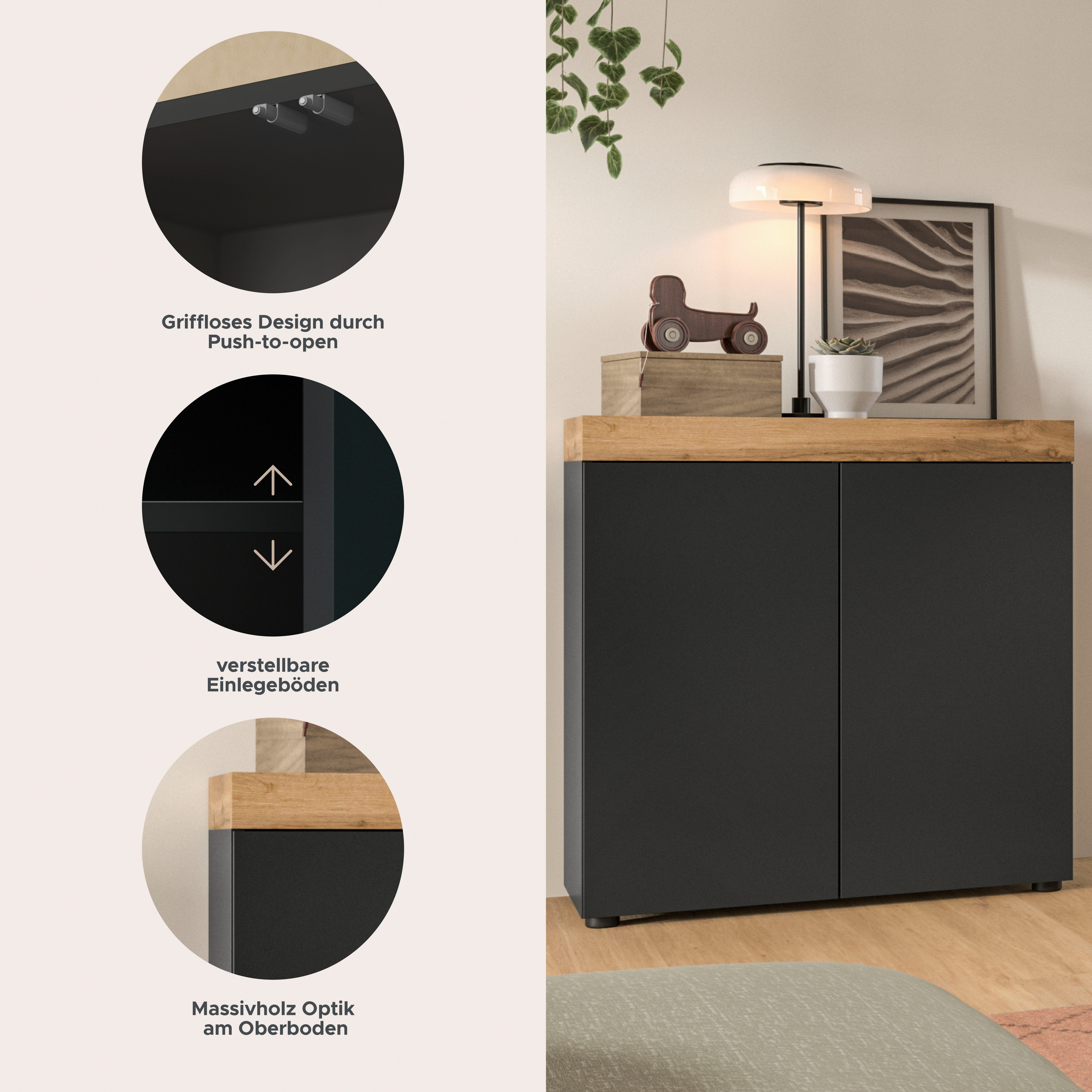 OTTO home Kommode MAMBO (1 St., 2 farbige Ausführung, in verschiedenen Farben erhältlich), Kommode, Anrichte, Wohnzimmer, Schlafzimmer