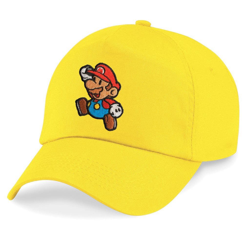 Blondie & Brownie Baseball Cap Kinder Patch Super One Gelb Luigi Mario Nintendo Stick Klempner Size Peach