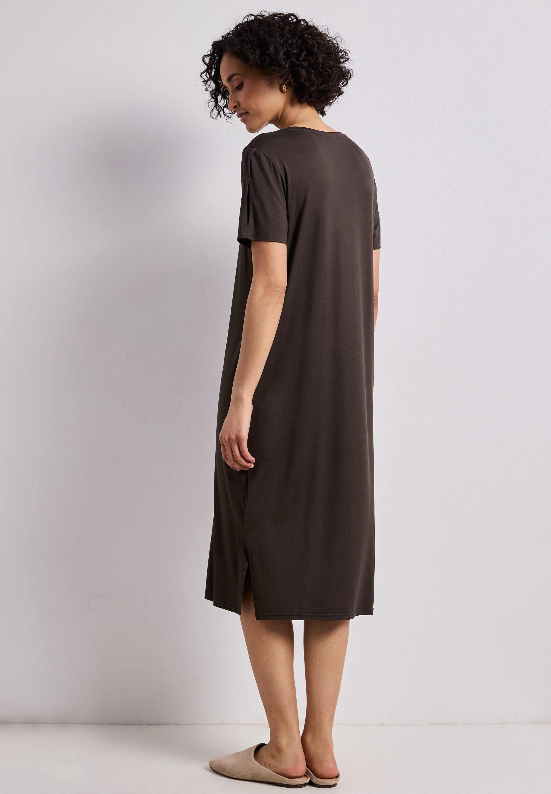 STREET ONE Midikleid in Unifarbe