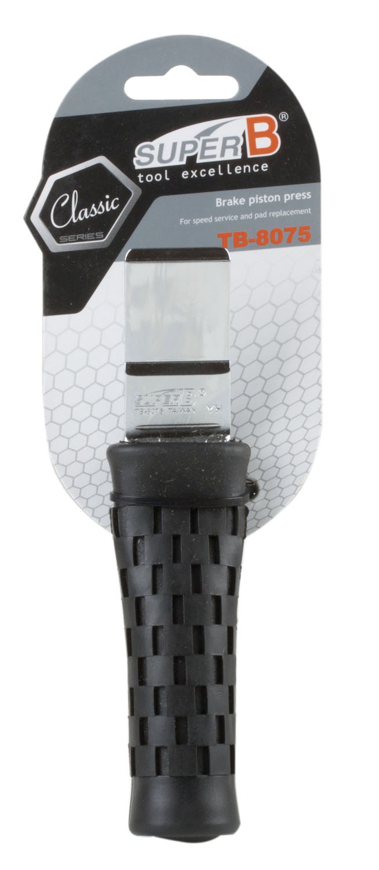 SUPER B Bremsbelag Super B Bremsbelagspreizer TB 8075 abgewinkeltem Gummigriff