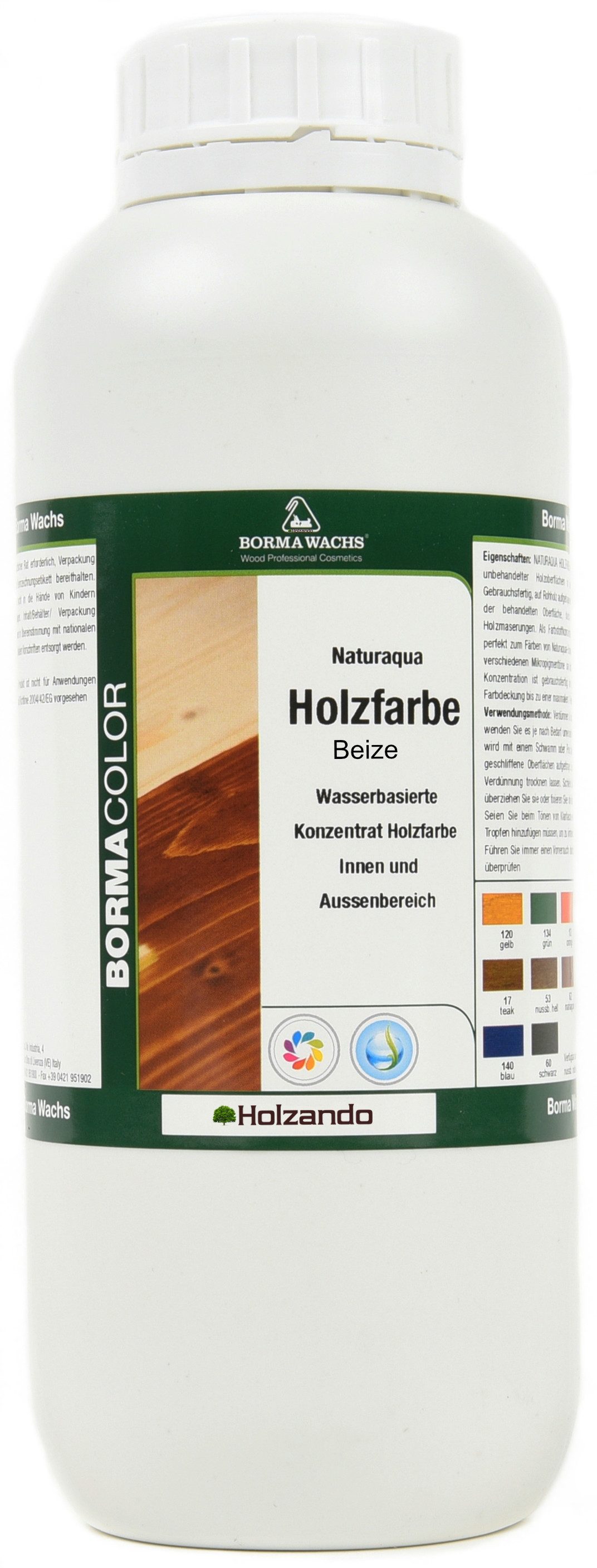 Holzbeize Konzentrat Beize auf Wasserbasis 1000ml Eiche dunkel 52