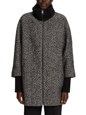 Esprit Collection Winterjacke Recycelt: Lange Herringbone-Jacke