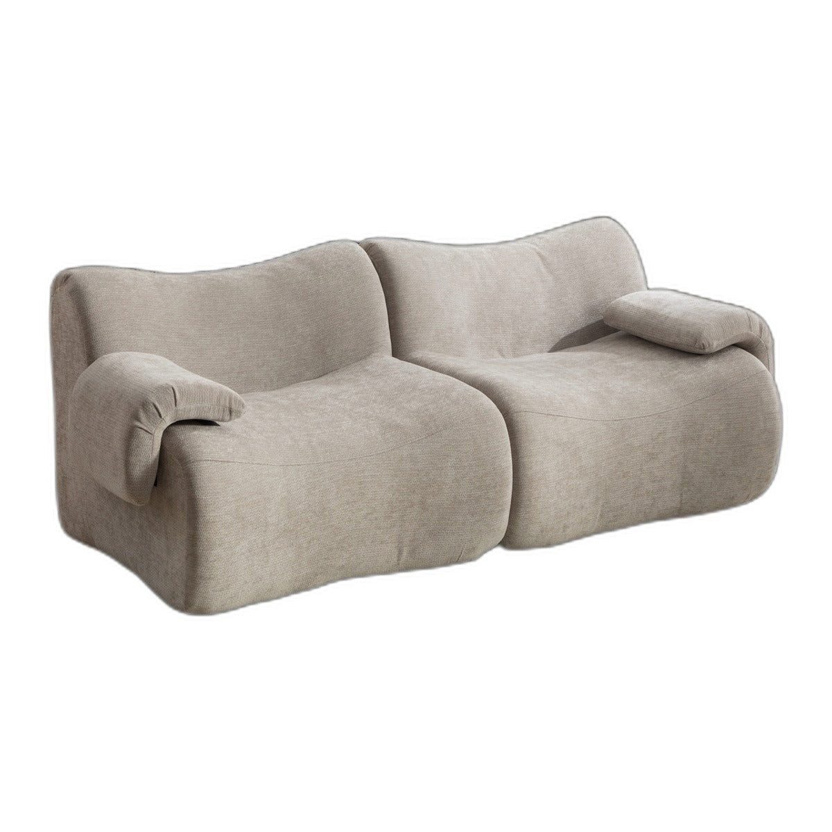 SIKAINI Sofa Sofa aus Chenille in Grau, 1 Teile