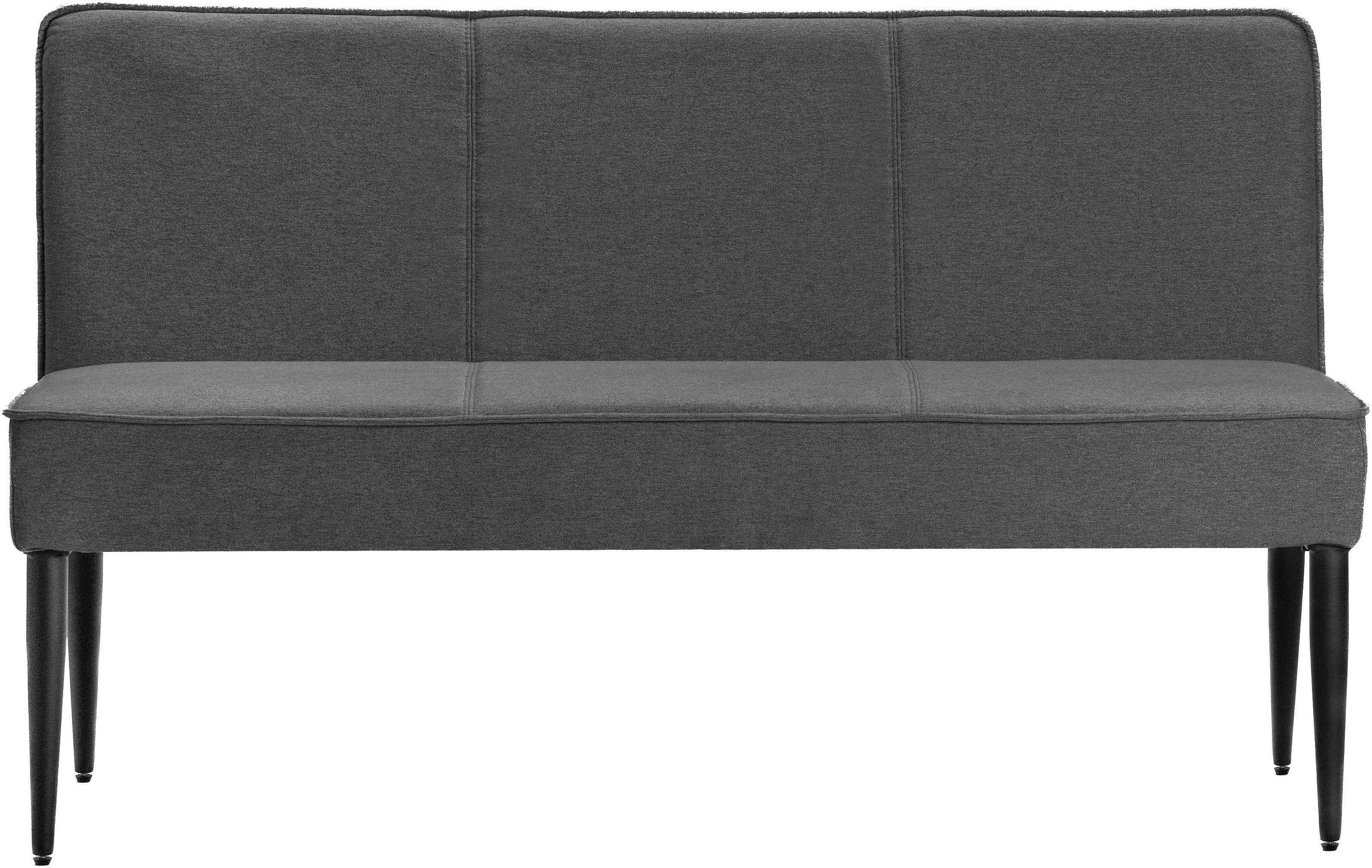 OTTO home Polsterbank Lenzrose, (Esszimmerbank, Bank), mit Taschenfederkern, schwarzes Metallgestell, Breite 142 cm