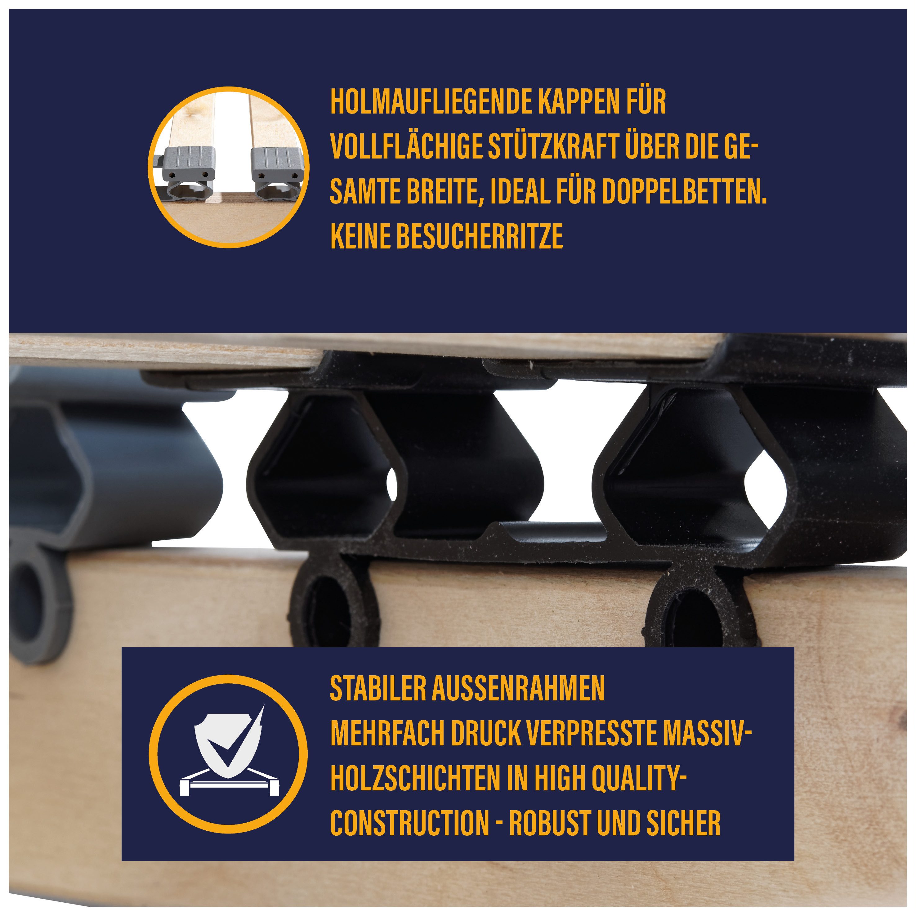 Lattenrost Easy 4 all BeCo 80x200 mit verstellbarem Kopfteil, Beco, 28 Leisten,100 Tage Probeschlafen, Hergestellt in Deutschland – Bild 4 von 5