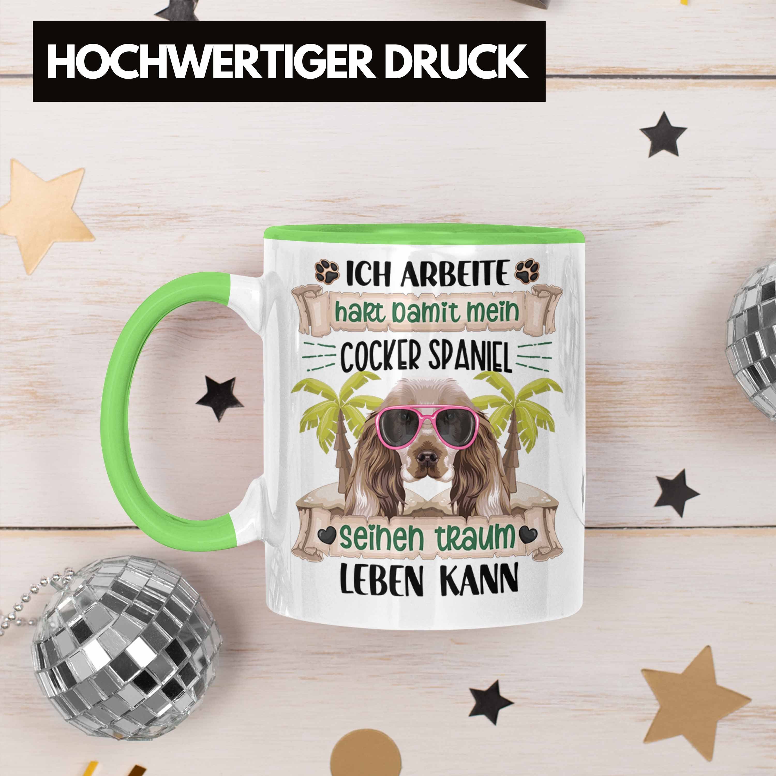 Lustiger Spruch Cocker Trendation Besitzer Ic Tasse Grün Tasse Spaniel Geschenkidee Geschenk