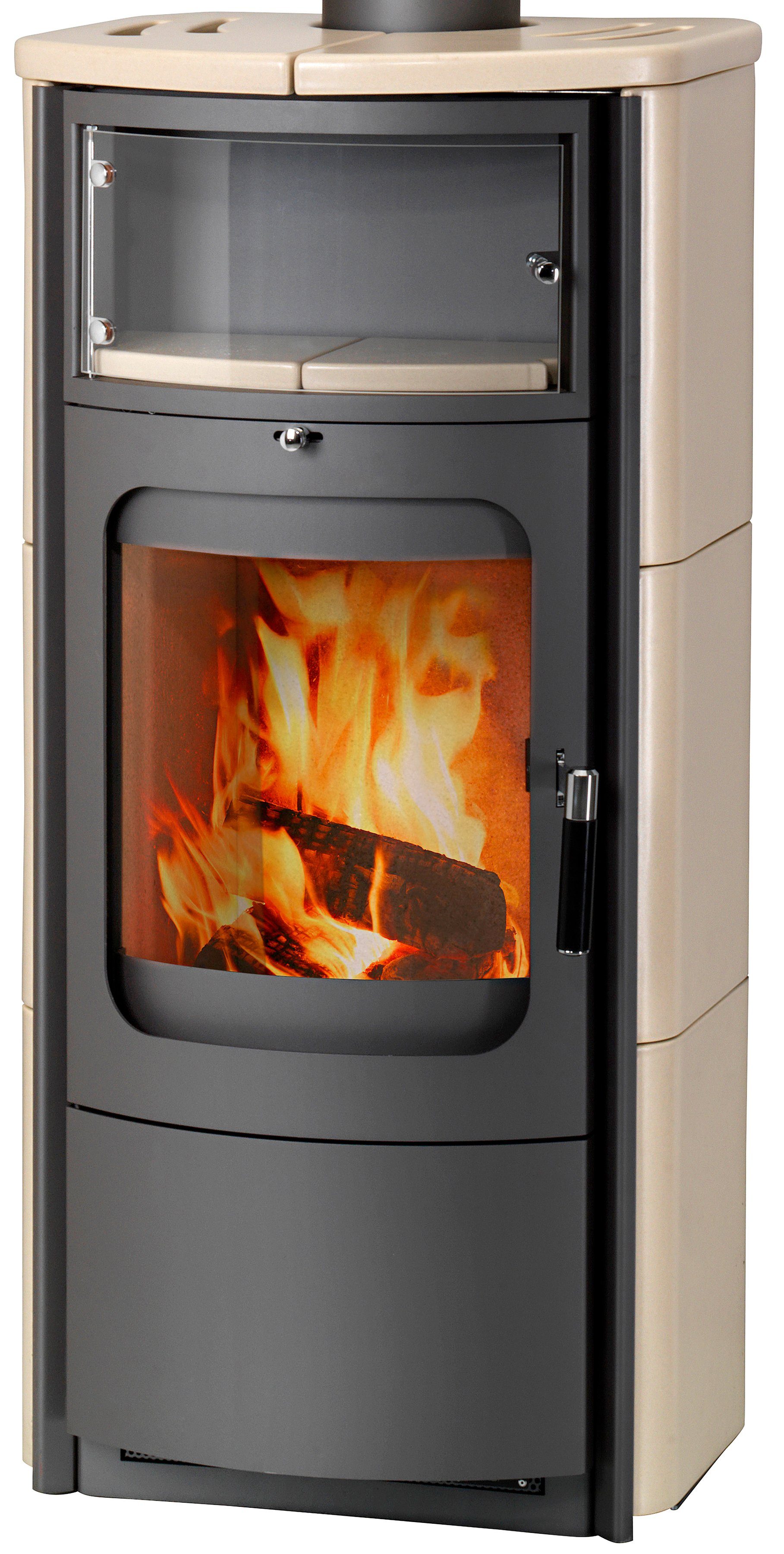 HARK Kaminofen »Opera B Kachel creme«, 7 kW, Dauerbrand