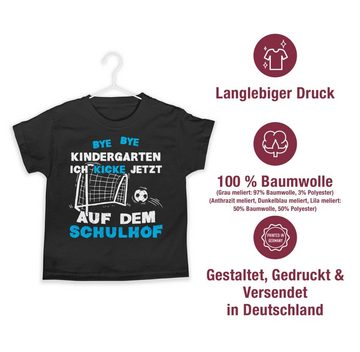 Shirtracer T-Shirt Bye Bye Kindergarten Fußball Kick Schulhof Einschulung Junge Schulanfang Geschenke