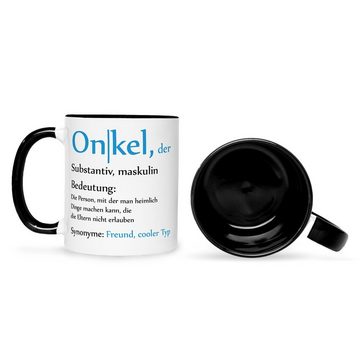 GRAVURZEILE Tasse mit Spruch - Onkel Definition - Witzige Geschenke, Farbe: Weiß