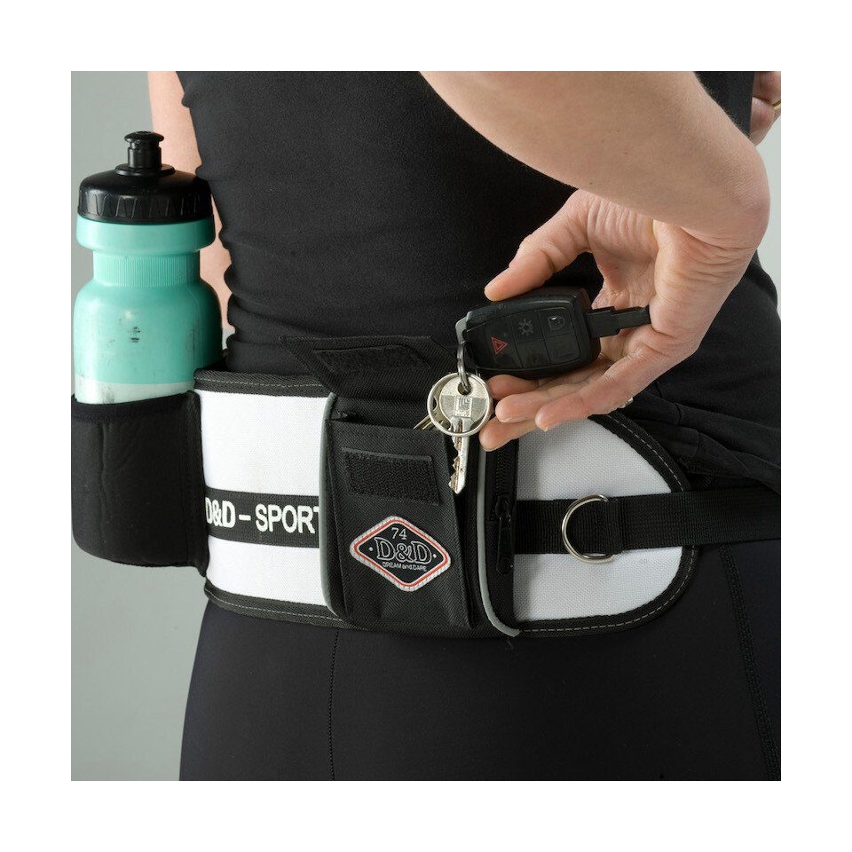 D&D Hands-free-Leinen Sports Active Walker weiß