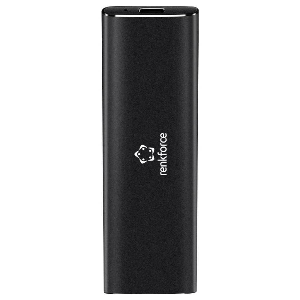 Renkforce 500 GB Externe SSD USB-C® Schwarz RF-7559064 externe SSD (500 GB), Leistungsfähige 3D NAND-Technologie, stoßsicher