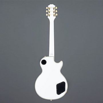 Epiphone E-Gitarre, Les Paul Custom Alpine White Lefthand - E-Gitarre für Linkshänder